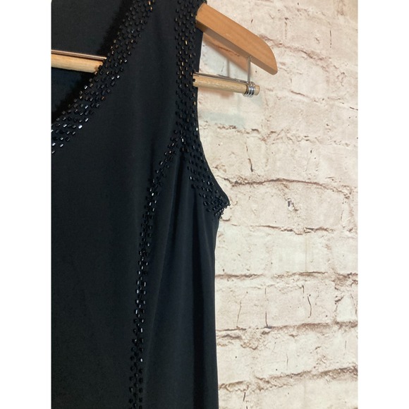Vintage Votre Nom Dress Womens Medium Black Beaded LBD Flapper Party - Picture 4 of 10
